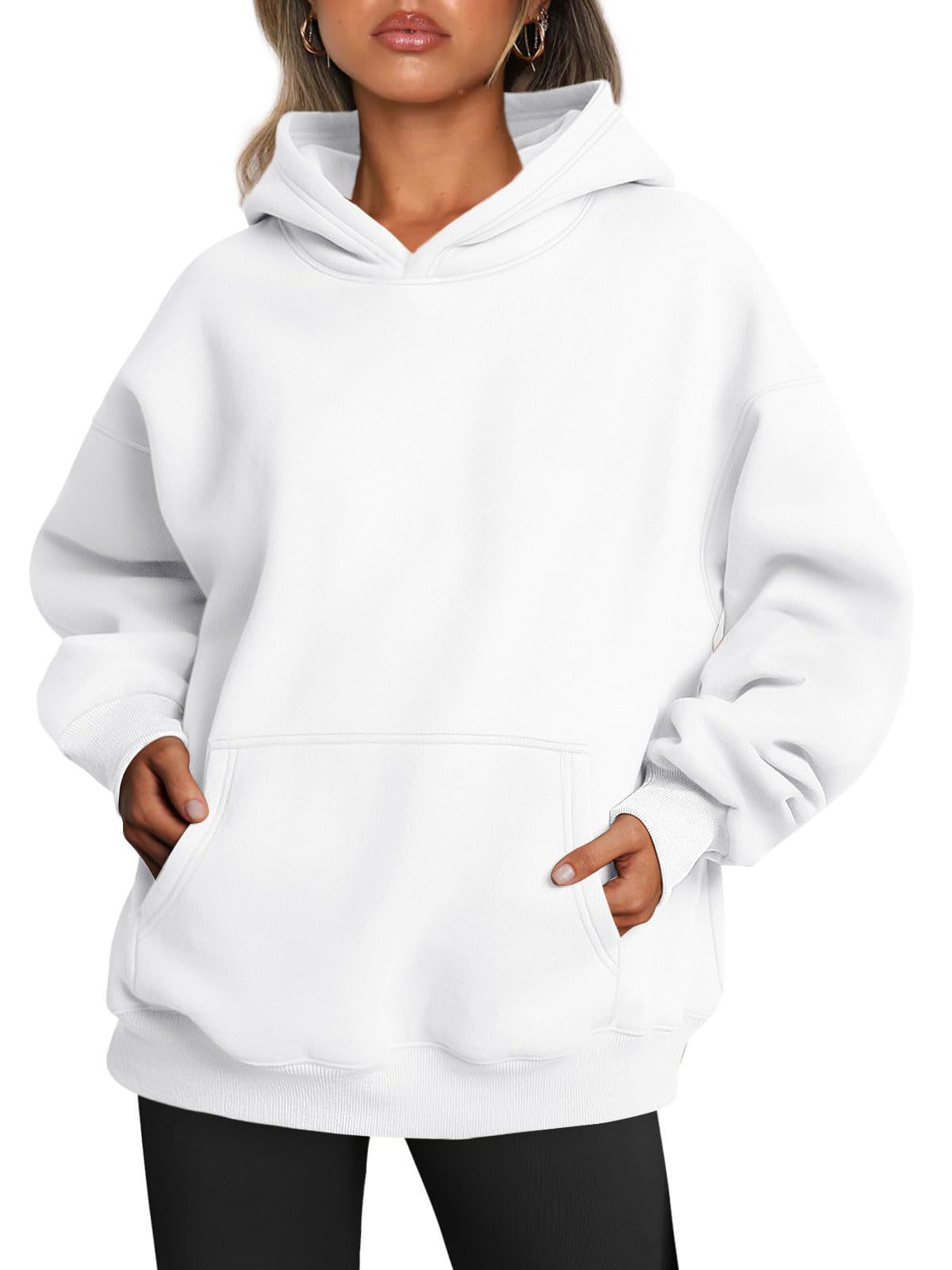 Women's Oversized Long Sleeve Fleece Loose Pullover Hoodie Sweatshirt With Pocket
