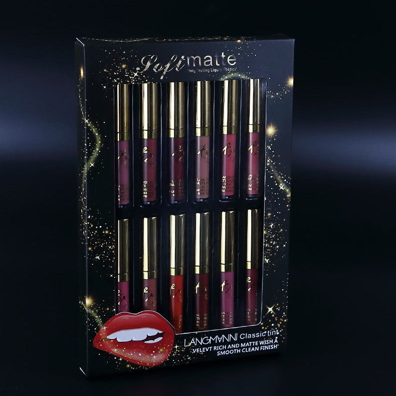 12 Colors set Lasting Matte Lip Gloss
