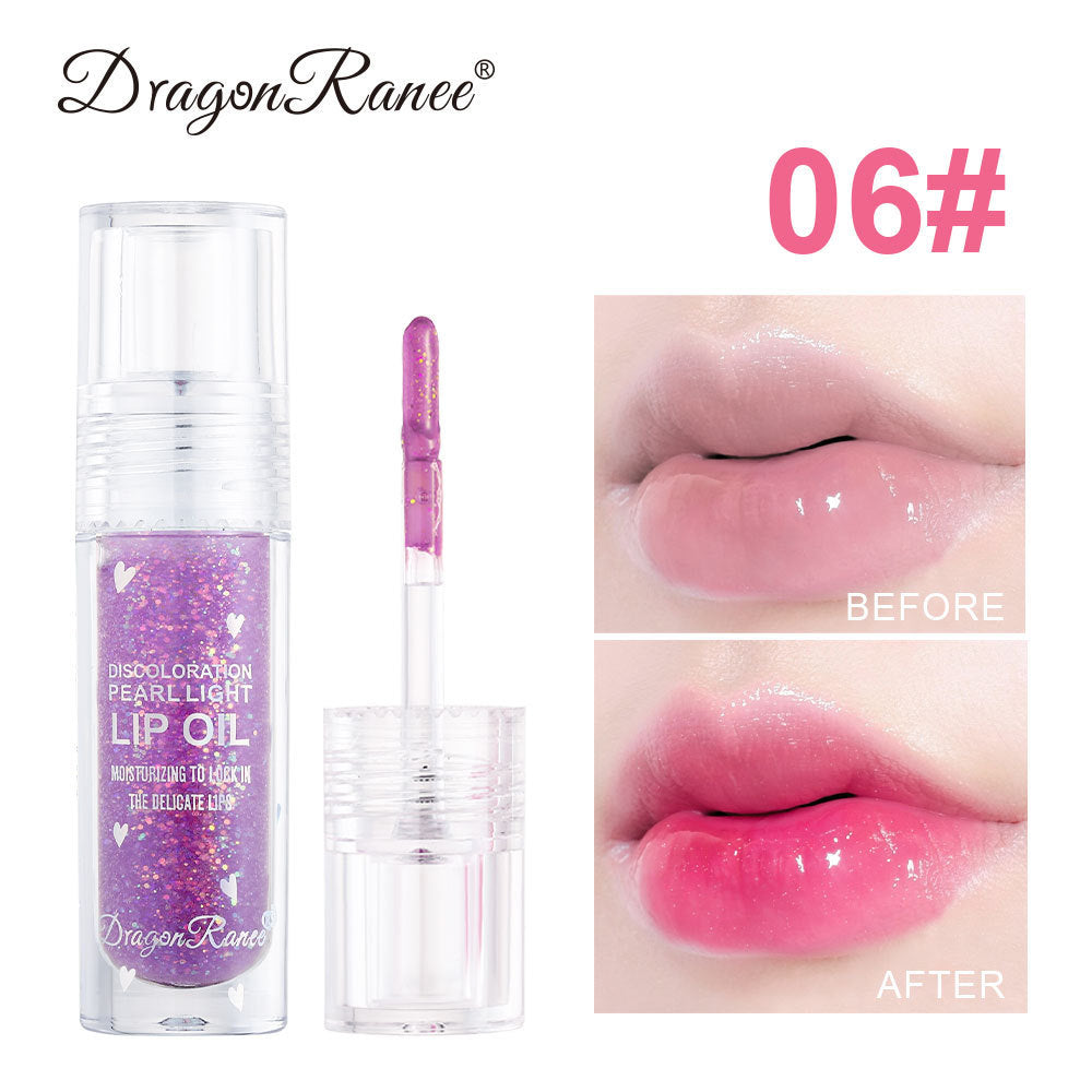 Ice Transparent With Thin And Glittering Pearlescent Moisturizing Lip Oil