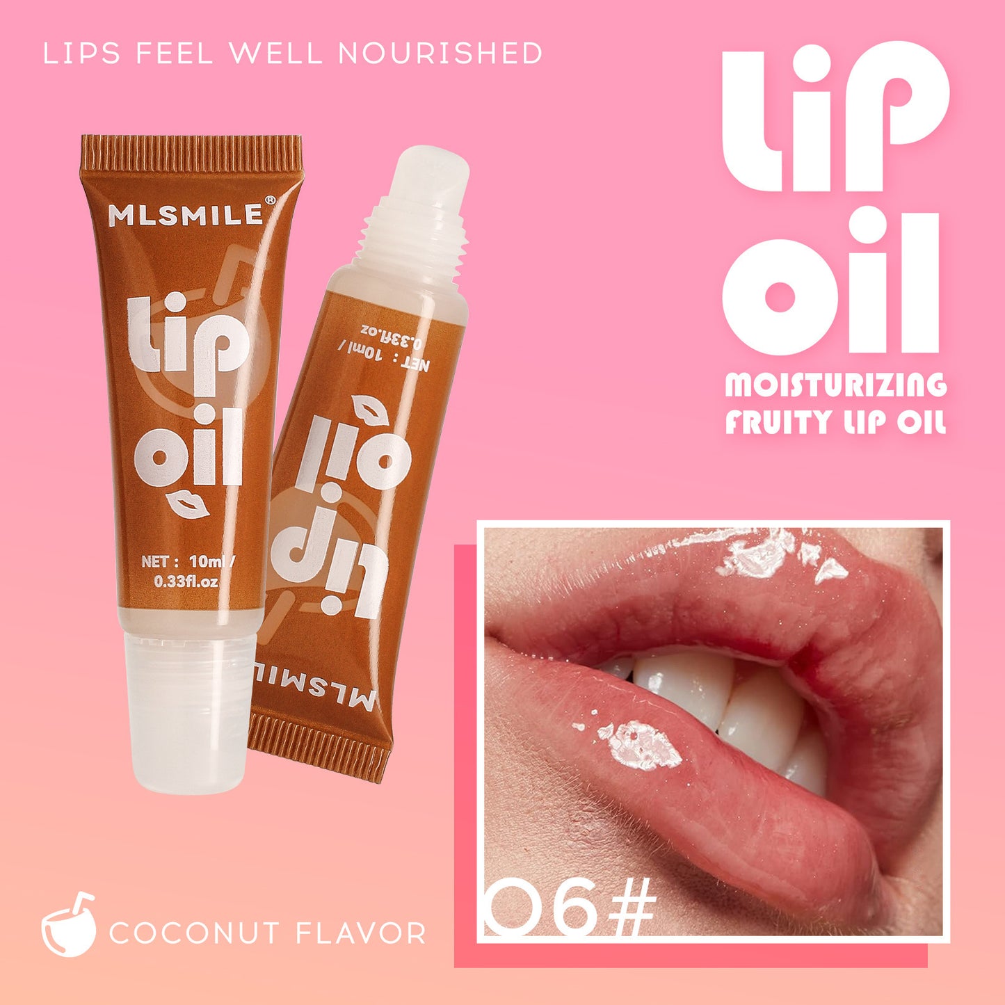 Moisturizing Water Light Mirror Fruit Flavor Lip Balm / Oil