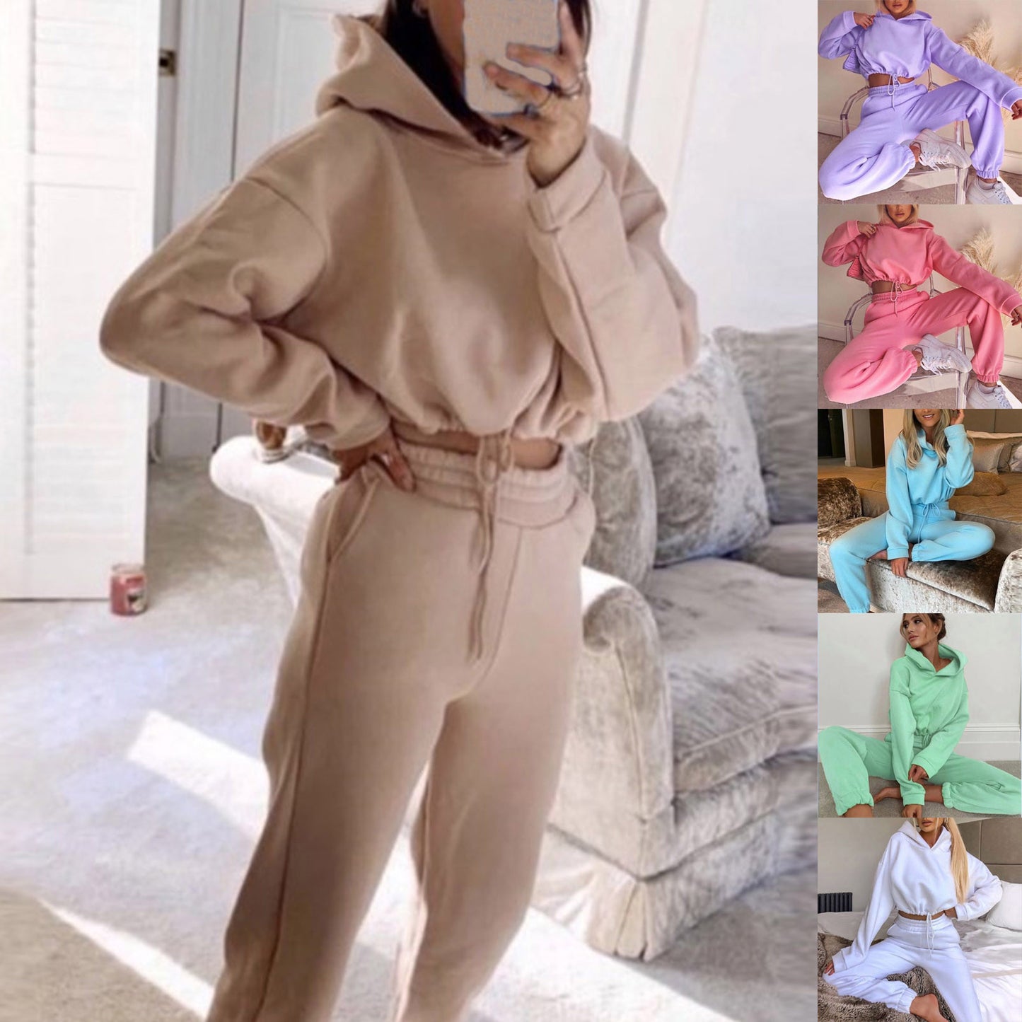 Women 2 Pcs Casual Long Sleeve Sportswear