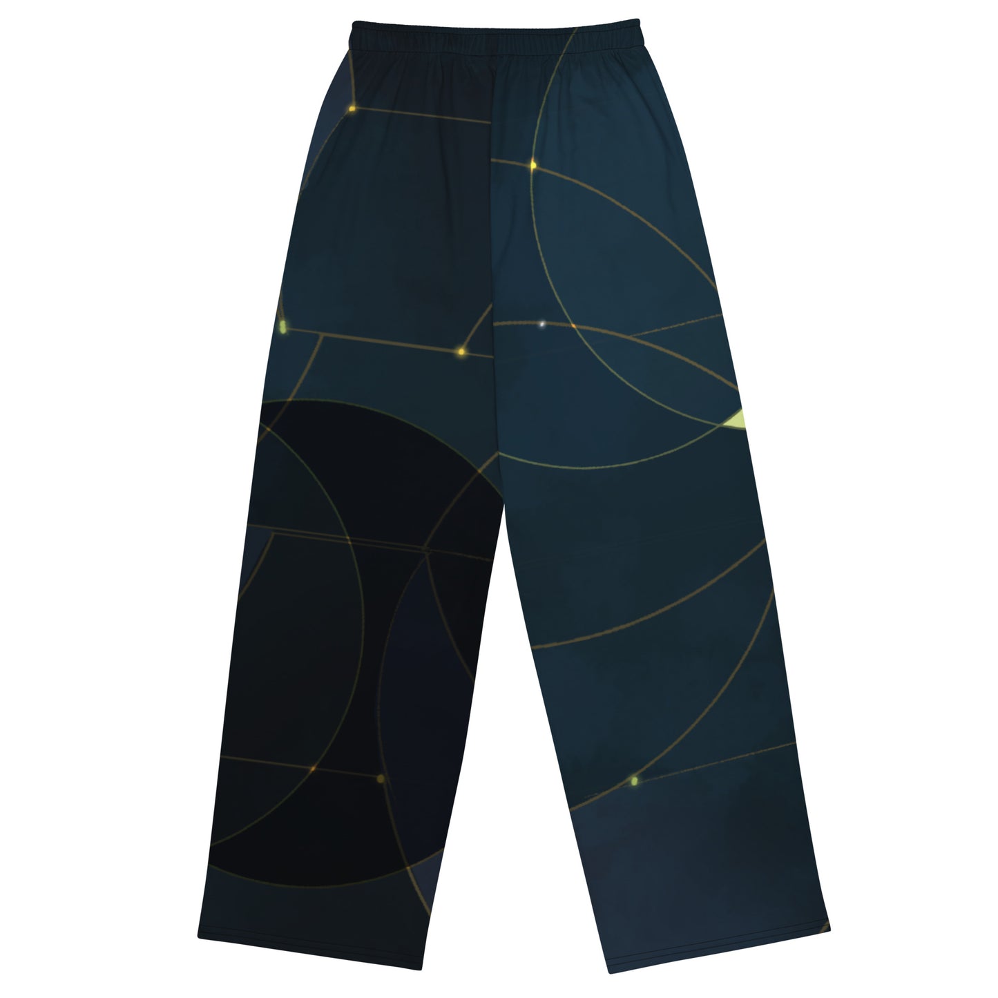 Unisex Translucent Night Wide-Leg Print Pants