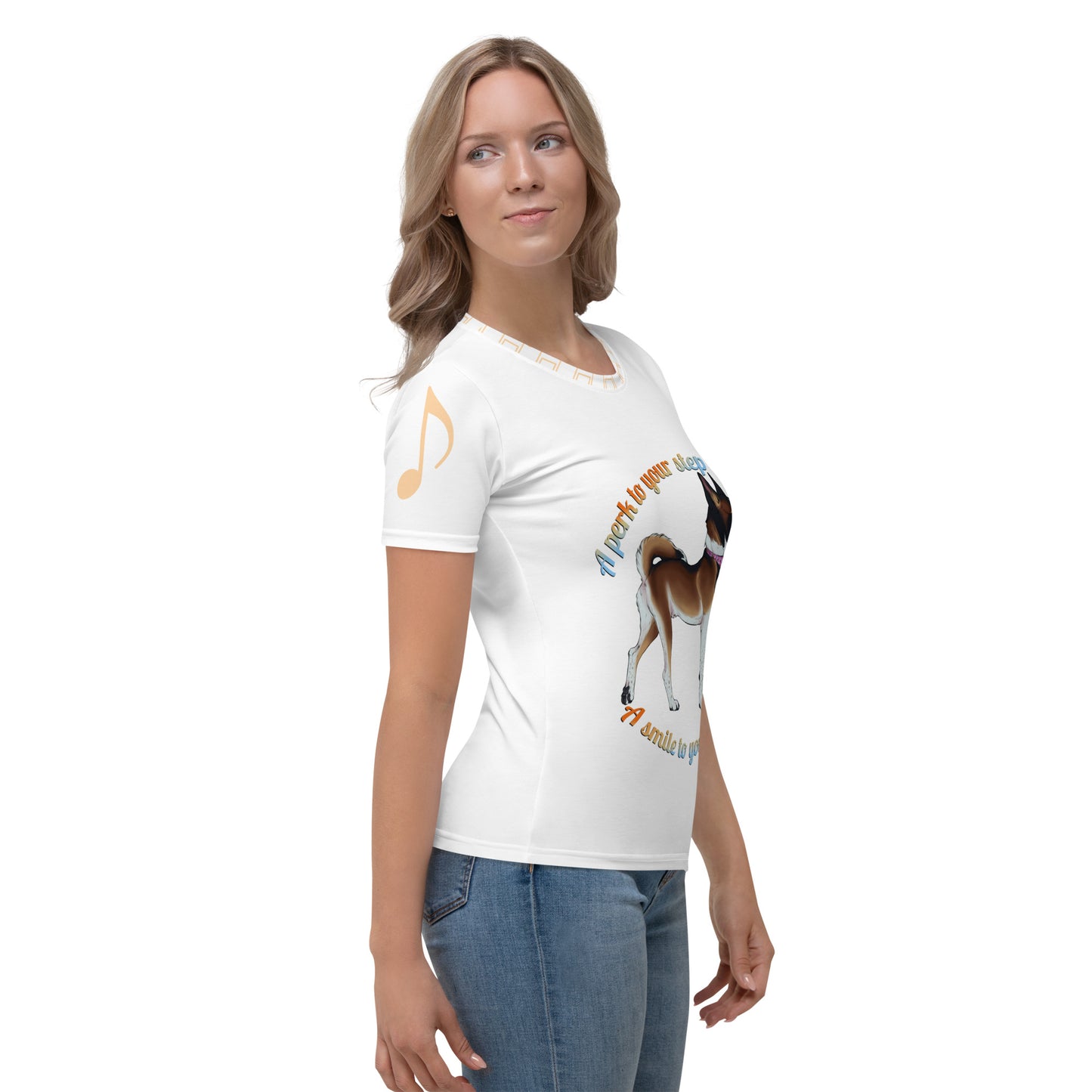 Women's A Perk To Your Stride White T-shirt
