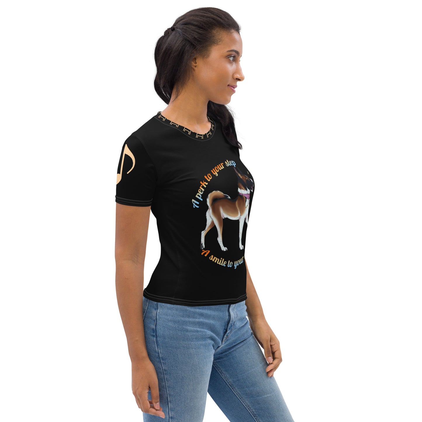 Women's A Perk To Your Stride Black T-shirt