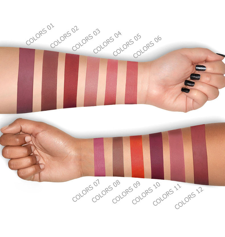 12 Colors set Lasting Matte Lip Gloss