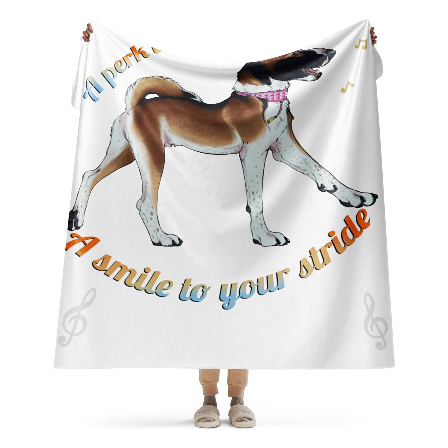 A Perk To Your Stride White Sherpa blanket