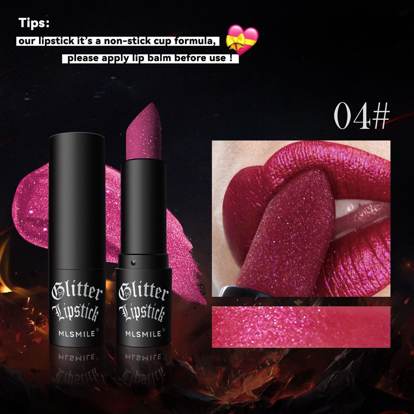 7 Color Pearlescent Thin And Glittering Easy To Color Diamond Long Lasting Nourishing Moisturizing Lipstick