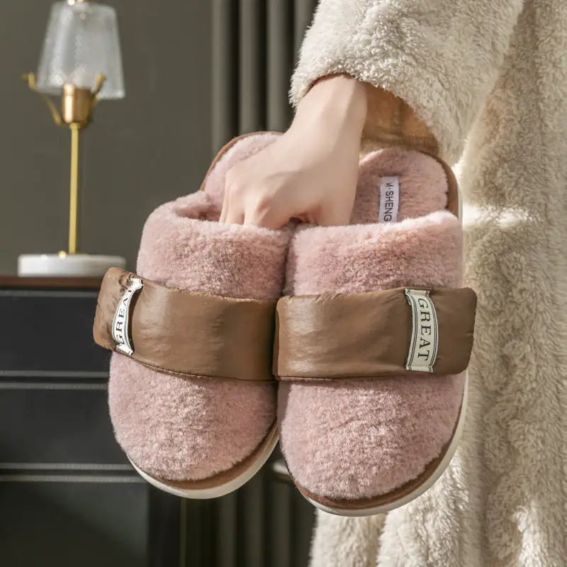 Warm Cotton Autumn And Winter Indoor Home Slipper