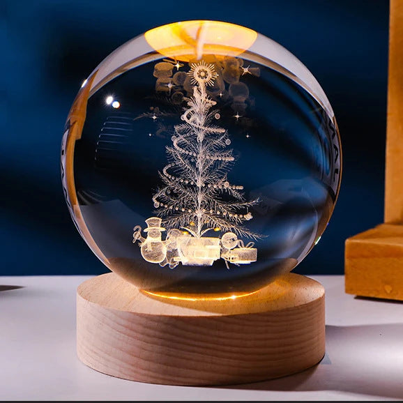 Luminous Starry Sky And Planets Moon Small Crystal Ball Night Lamp