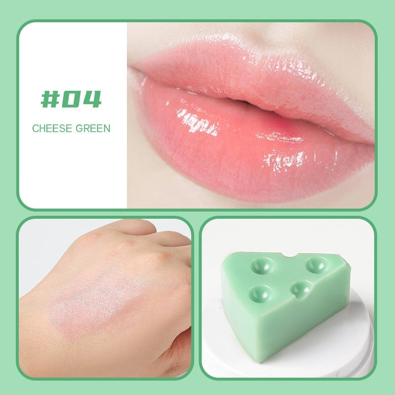 Cute Cheese Lip Balm Temperature Change Moisturizing