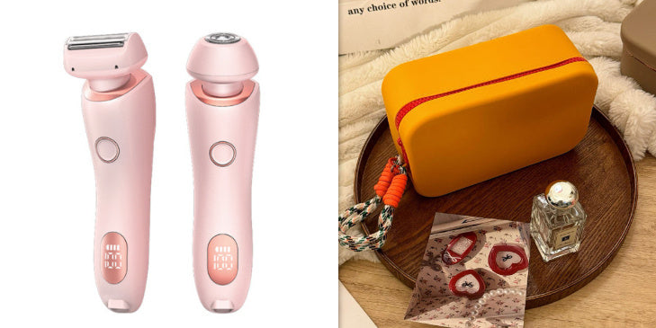 2 In 1 Women Hair Razor Removal Epilator USB Rechargeable Trimmer