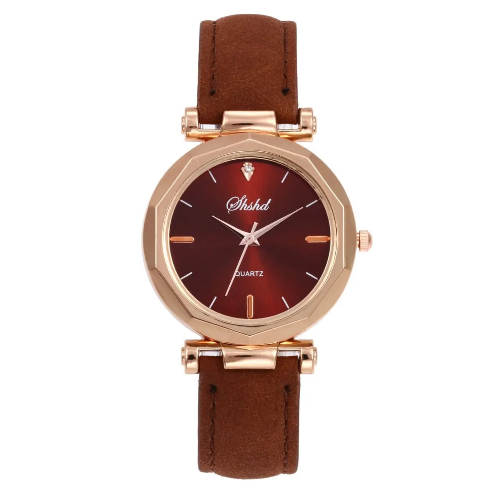 Women Fashion Leather Casual Watch