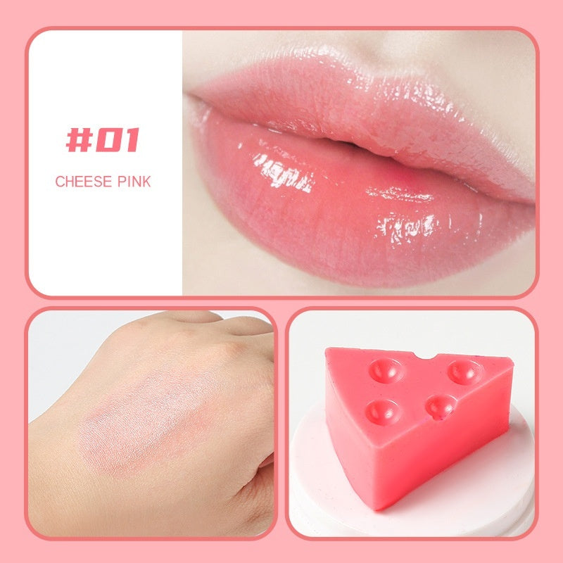 Cute Cheese Lip Balm Temperature Change Moisturizing