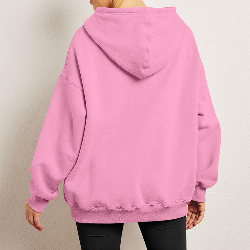 Women's Oversized  Long Sleeve Fleece Loose Pullover Hoodie Sweatshirt With Pocket