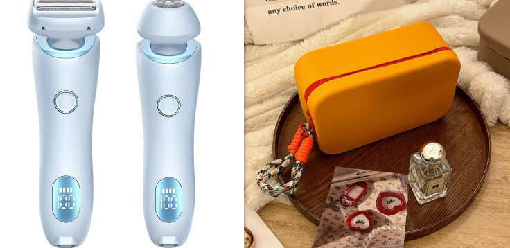 2 In 1 Women Hair Razor Removal Epilator USB Rechargeable Trimmer