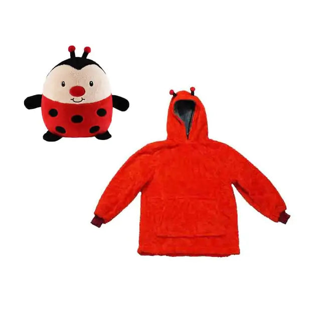 Kids Soft Plush Hoodie Pets Blanket