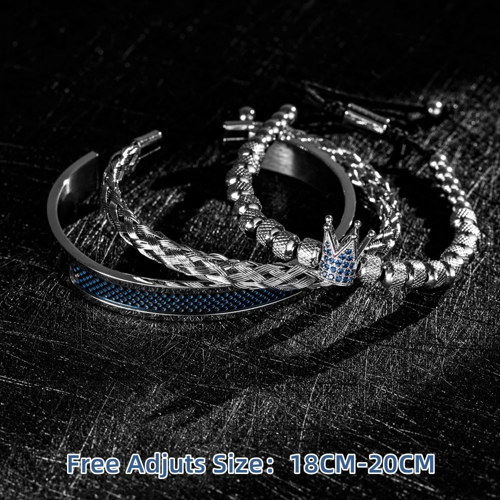 Men Handmade Crown Bracelets