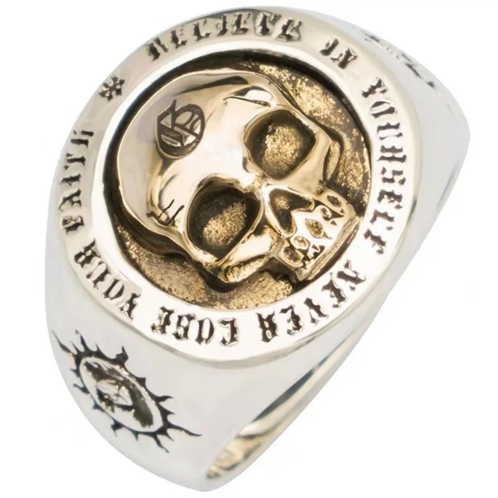 Men Vintage Domineering Hip-hop/Punk Rock Skull Rings