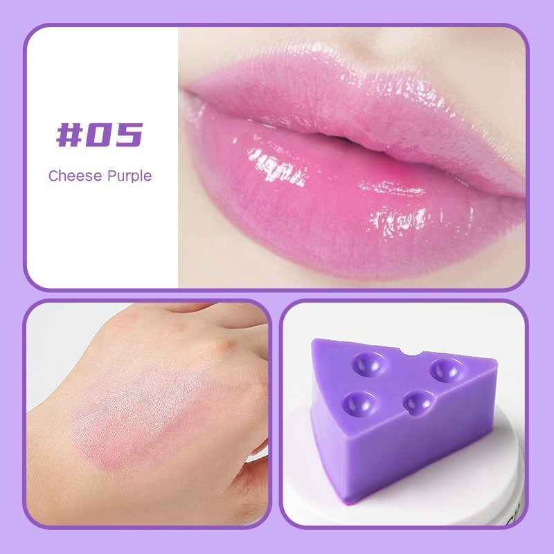 Cute Cheese Lip Balm Temperature Change Moisturizing