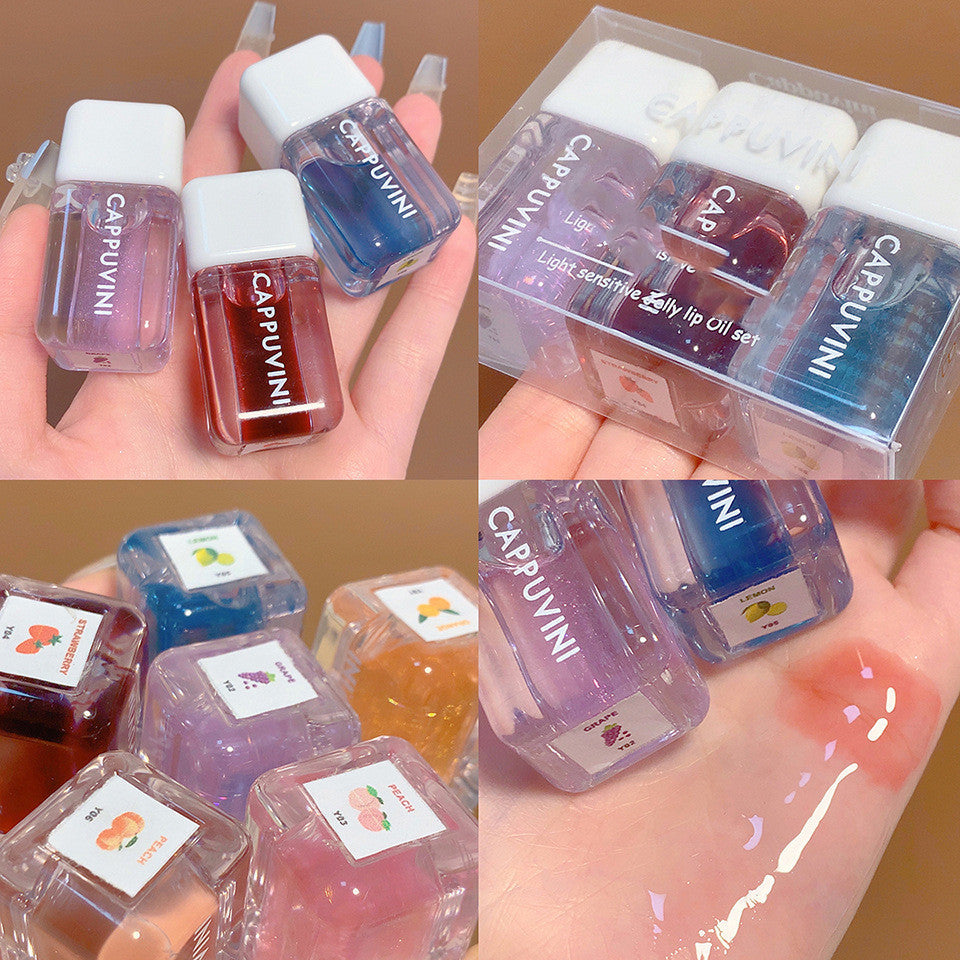 Small Square Glass Moisturizing And Nourishing Mirror Lip Lacquer Lip Gloss