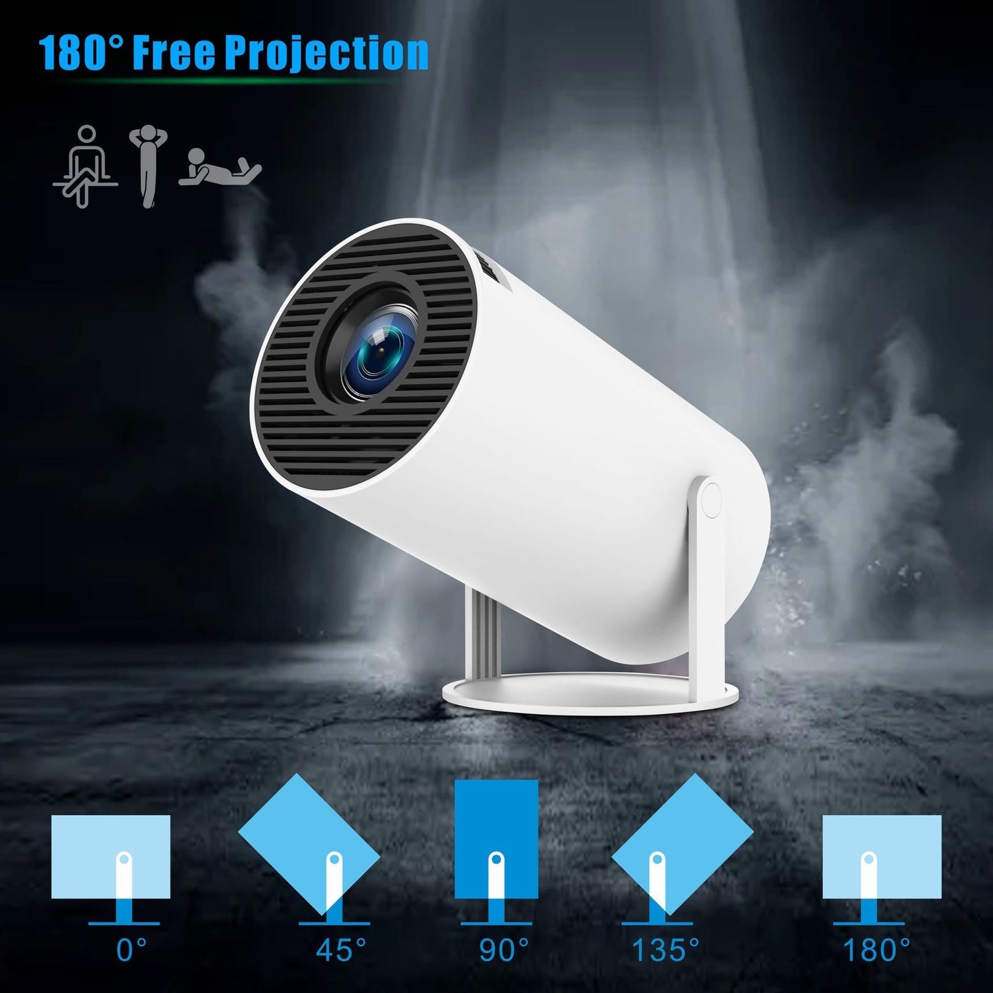 HY300 Pro Small Portable Projector Home Theater Entertainment