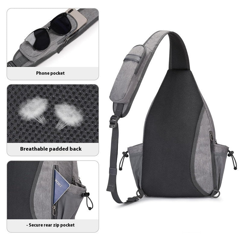 Men's And Women's Oxford Crossbody Chest Cloth Handbag Foldable Large Capacity