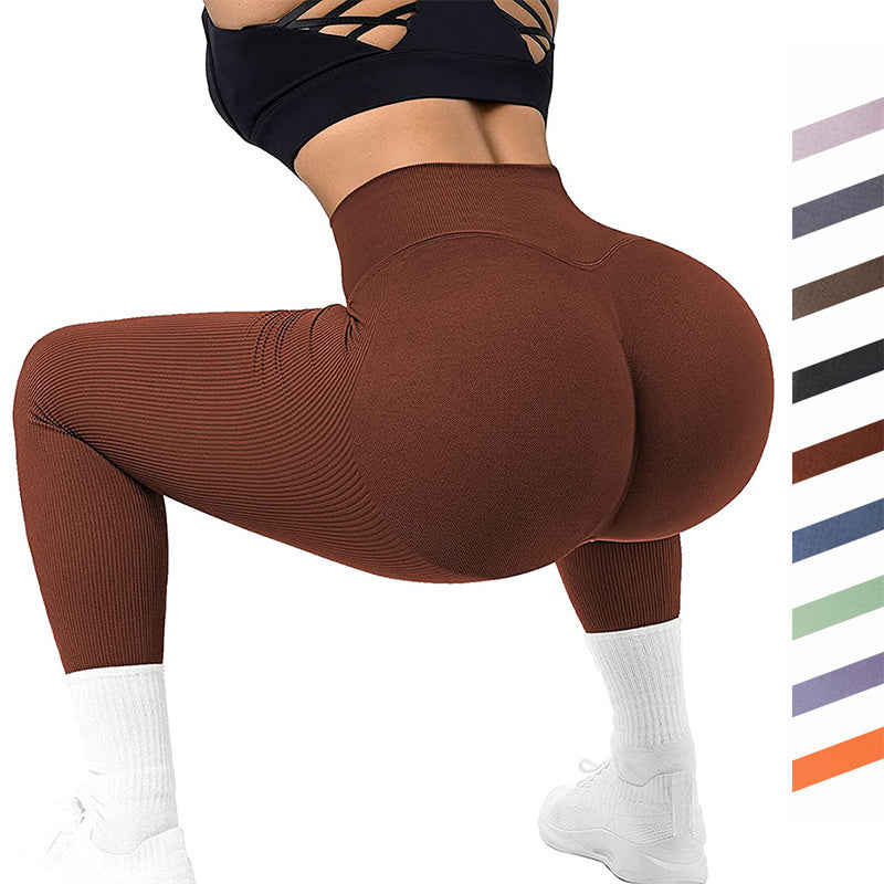 Women's Solid High Waist Seamless Slimming Fitness Yoga Pants