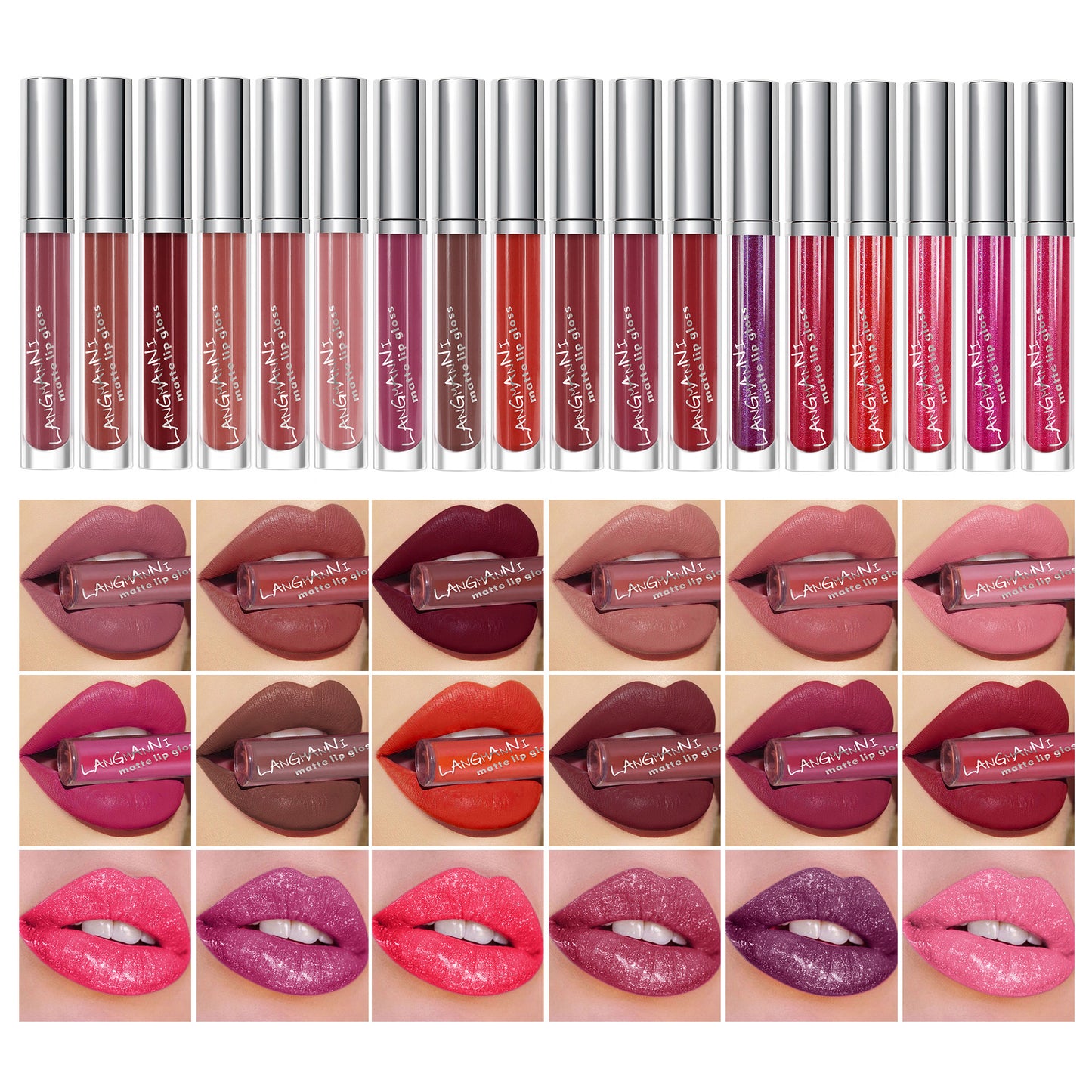18 Count Set Matte Velvet Lip Gloss
