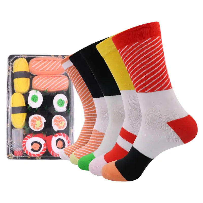 Women Personalized Pizza Sushi Socks