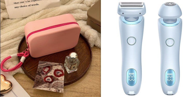2 In 1 Women Hair Razor Removal Epilator USB Rechargeable Trimmer