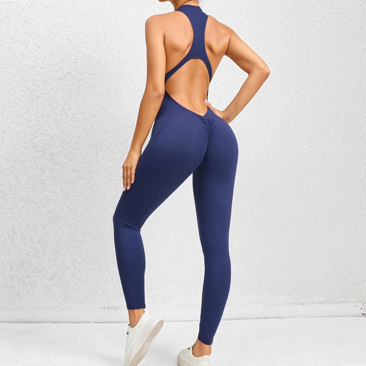 Women Sleeveless Zippered Yoga Shapewear Sportswear