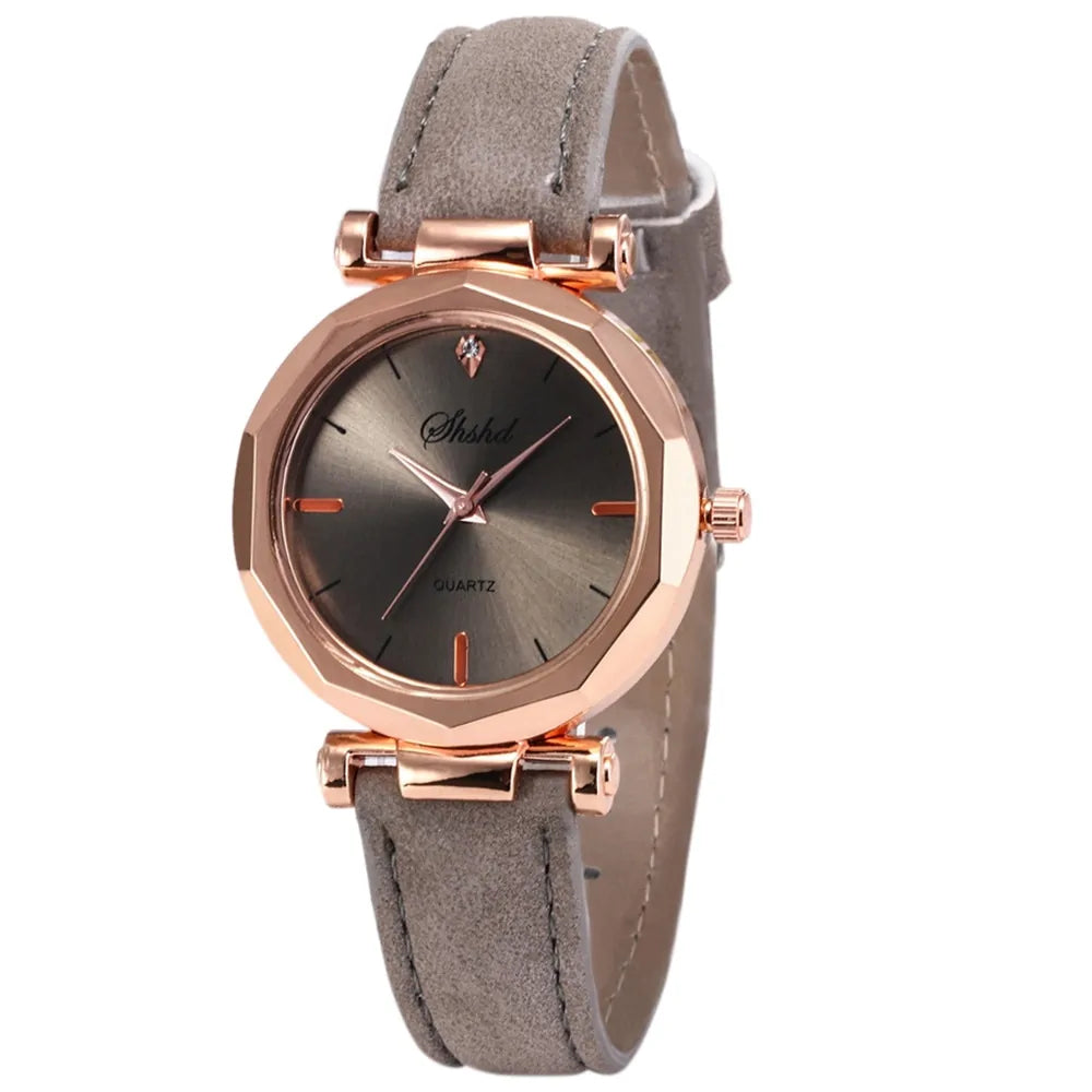 Women Fashion Leather Casual Watch