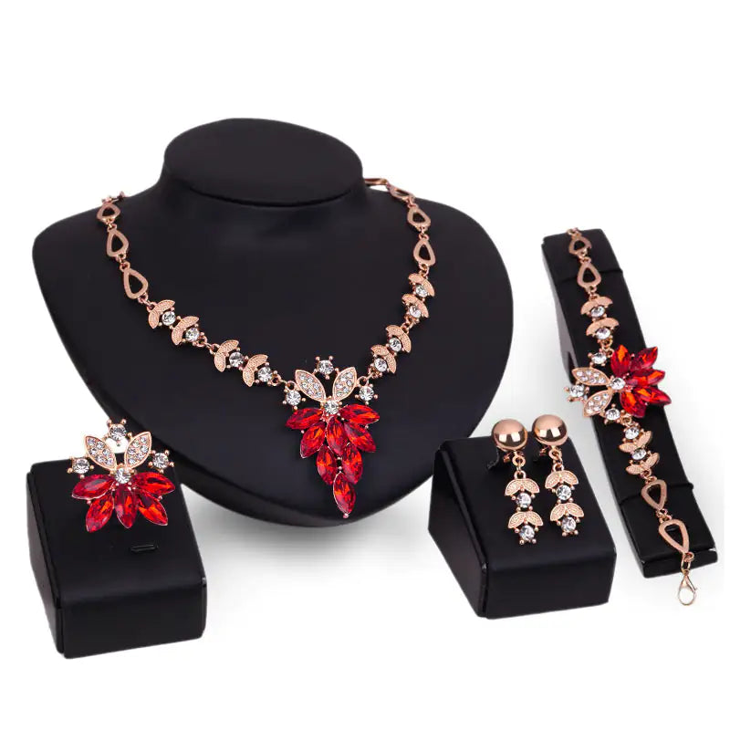 Woman Gold Indian Bridal Jewelry Set