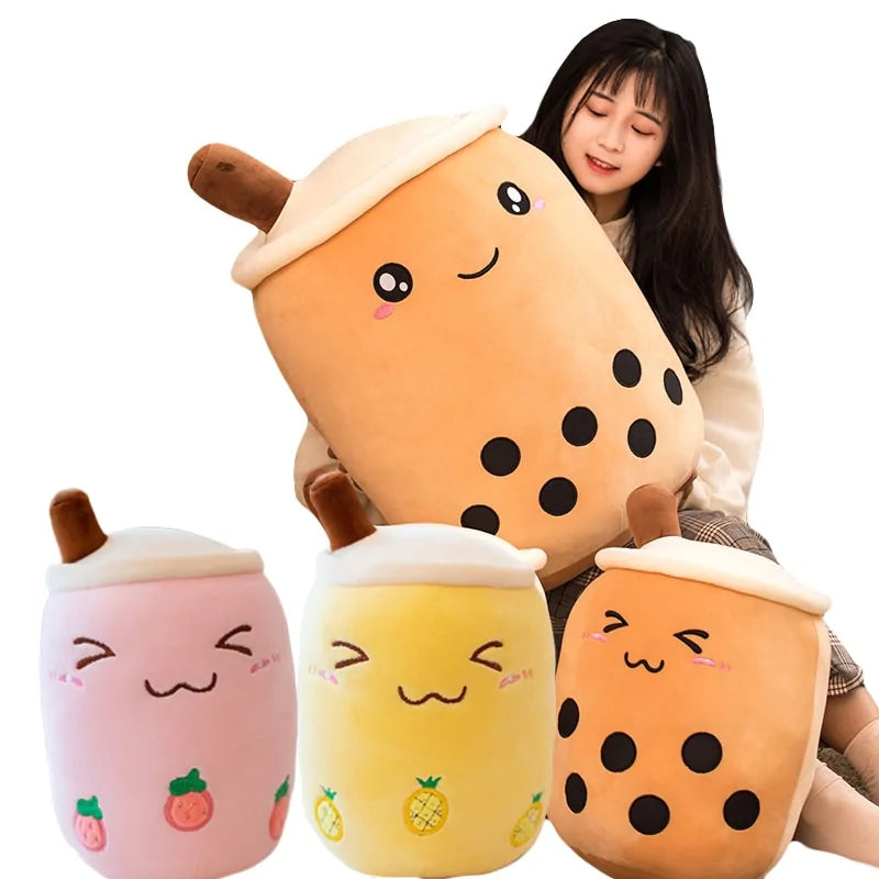 Plush Boba Tea Cup Toy Bubble Tea Pillow Cushion