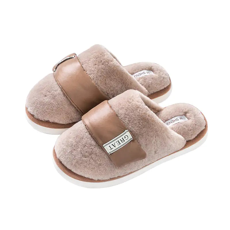 Warm Cotton Autumn And Winter Indoor Home Slipper