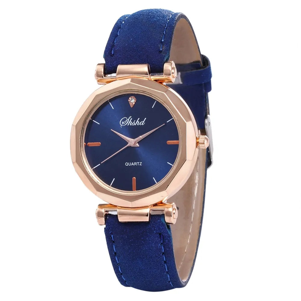 Women Fashion Leather Casual Watch