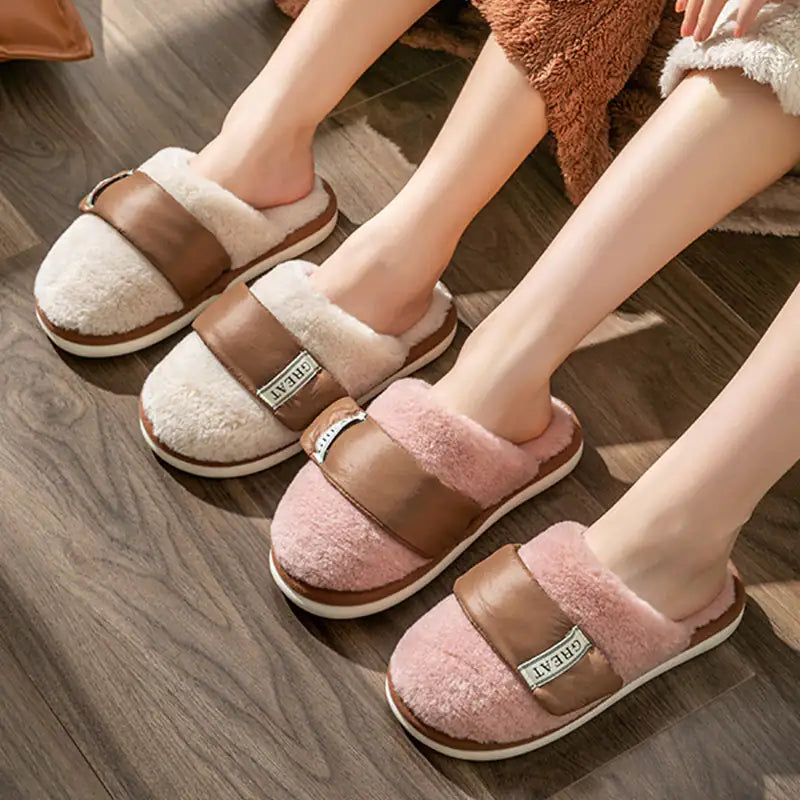 Warm Cotton Autumn And Winter Indoor Home Slipper