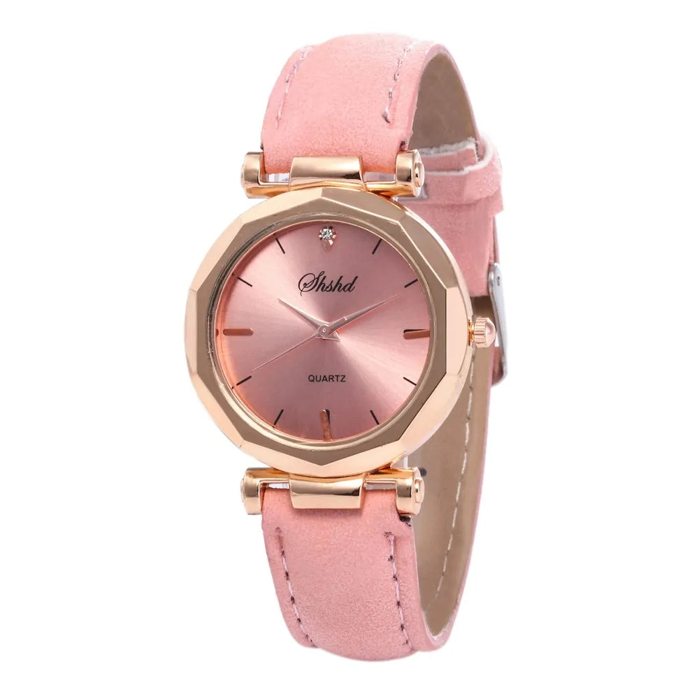 Women Fashion Leather Casual Watch