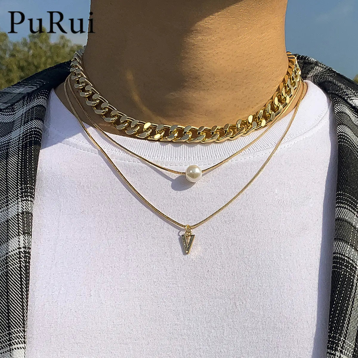 Men Multilayer Necklace