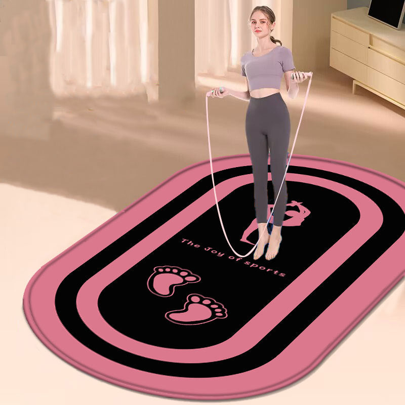 Oval Home Indoor Silent Anti-slip Thickened Fitness Mat