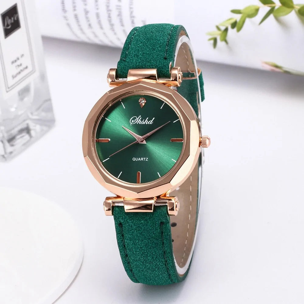 Women Fashion Leather Casual Watch