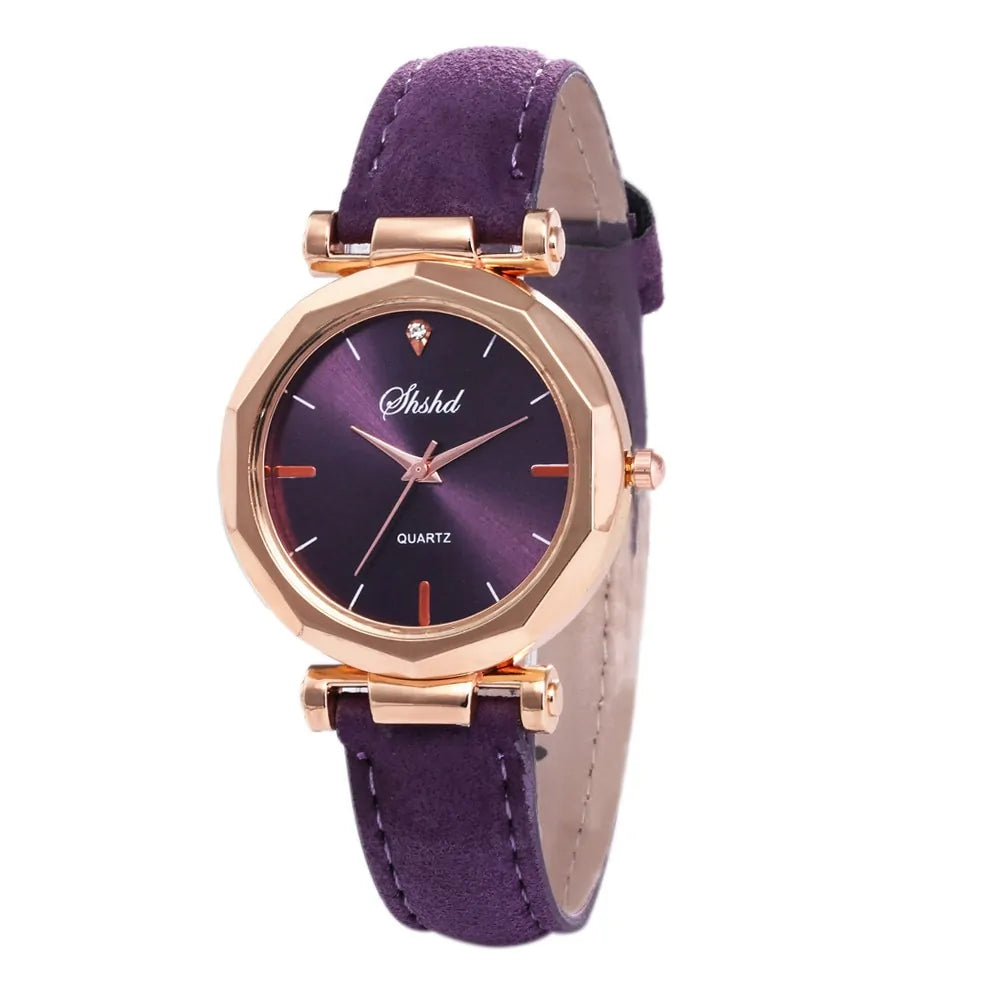 Women Fashion Leather Casual Watch