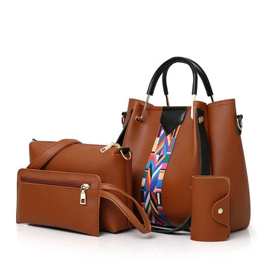 Women's High-Quality PU Leather Fashion Bag Set