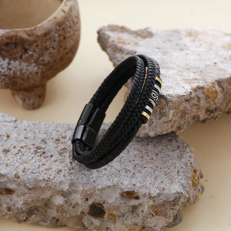 Men Braided Leather Bracelets