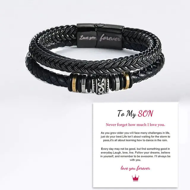 Men Braided Leather Bracelets