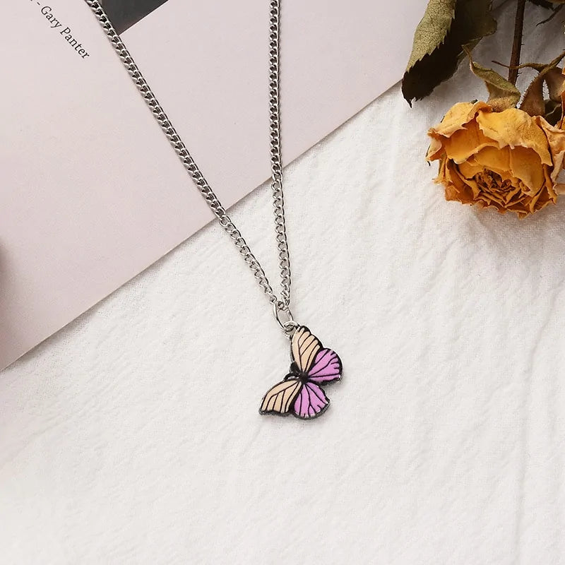 Bohemian Beach Chain Butterfly Pendant Choker Necklace