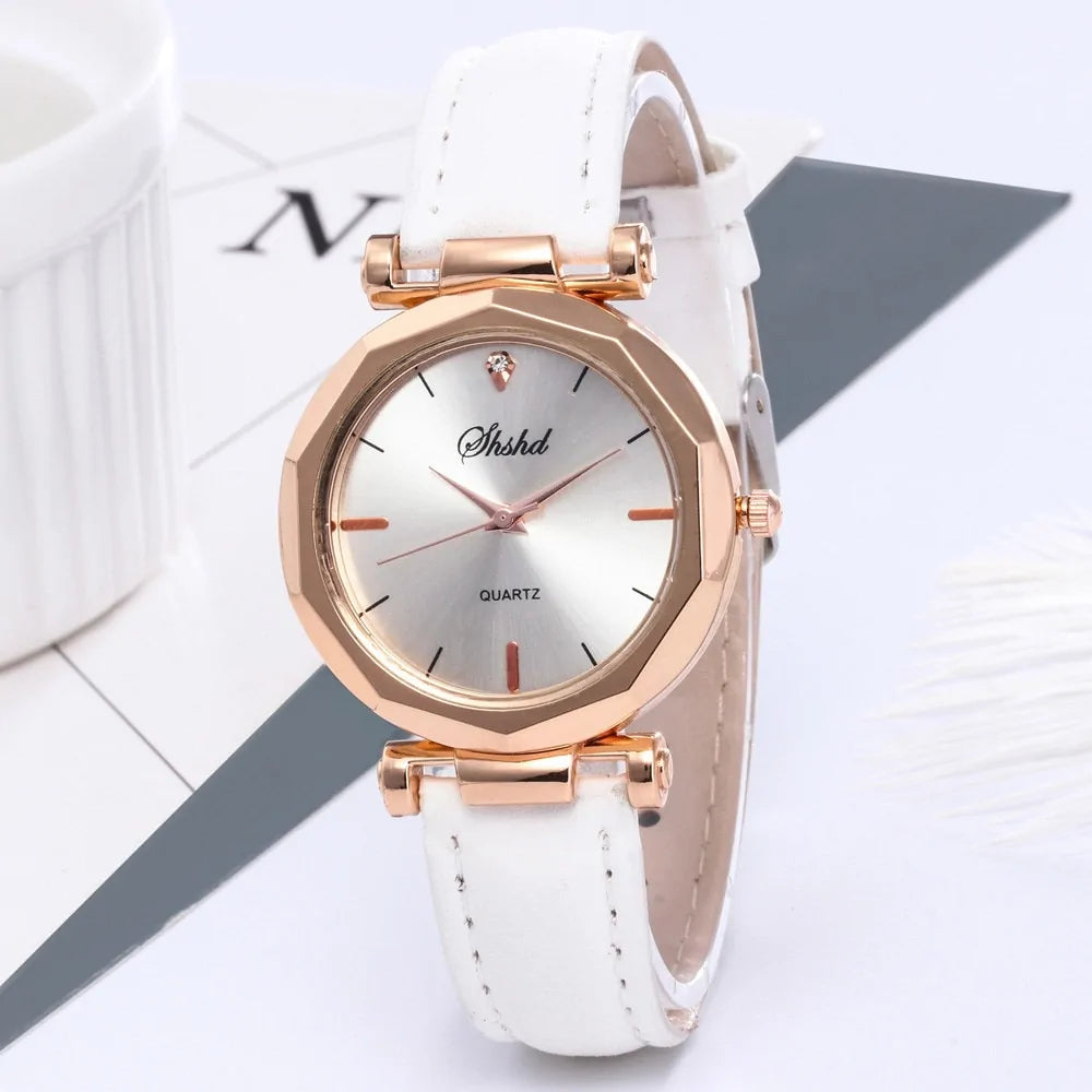 Women Fashion Leather Casual Watch