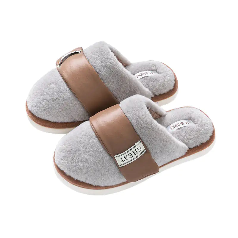 Warm Cotton Autumn And Winter Indoor Home Slipper