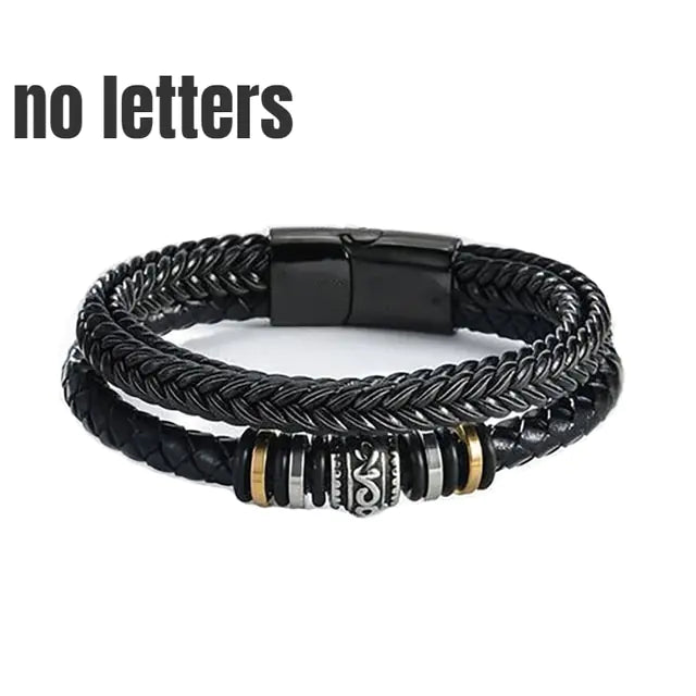 Men Braided Leather Bracelets