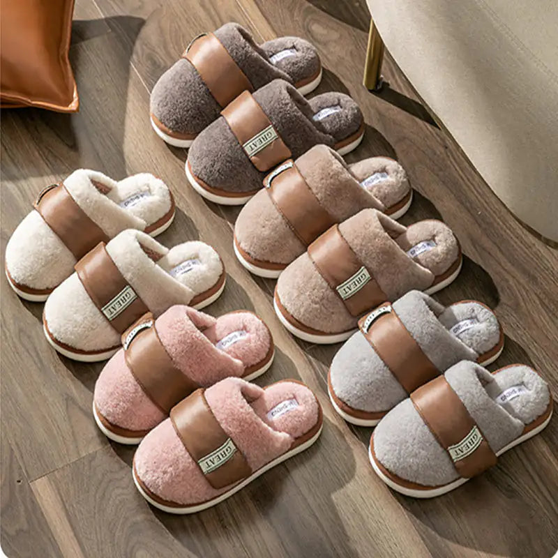 Warm Cotton Autumn And Winter Indoor Home Slipper